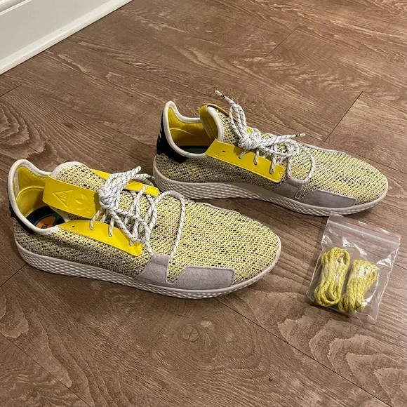Adidas Originals Tennis Hu V2 Pharrell Solar Pack Yellow (Size Men’s 12 US) - Picture 7 of 7